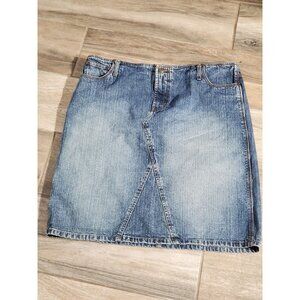 NO BOUNDARIES DENIM SKIRT COLOR BLUE 100%COTTON SIZE 19 JUNIORS